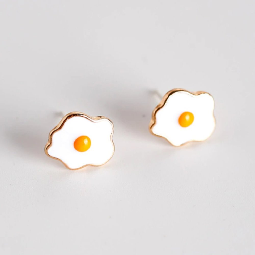 🆕 Sunny Side Fried Egg Stuf Earrings